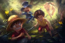 Animal Bandaid Black Hair Blonde Hair Butterfly Forest Goggles Hat Monkey D Luffy One Piece Portgas D Ace Richy Truo Ace And Luffy Ace Sabo Luffy One Piece Ace