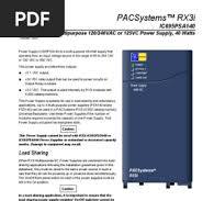 Pacsystems™ Rx3I: Ic695Psa140 | PDF | Power Supply | Amplifier