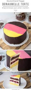 donauwelle torte mit deutschland flagge coucoucake cake and baking blog rezept kuchen und torten pudding selber machen kreative kuchen