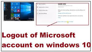 You can now sign in to store either using the same email address or a different one. How To Logout Of Microsoft Account On Windows 10 Youtube