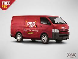 Download Cargo Van Mockup Free Psd