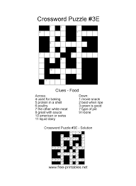 Food Easy Crossword Puzzle Crossword Crossword Puzzle Movie Snacks
