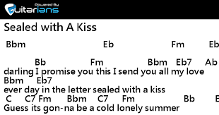 Em a am em though we'va got to say goodbye, for the summer am d g e am darling, i'll promise you this: Brian Hyland Sealed With A Kiss çµä»–è­œchordè­œå‰ä»–è­œ Guitarians Com