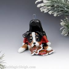 Australian Shepherd Ornament Christmas Cookies Porcelain Dog Breed Ornaments Australian Shepherd Dog Sculpture