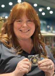 Congratulations to one of our dedicated Telecommunicators, Laura Mead for  receiving a Gold Star Certificate today. She serves as a “first” First  Responder to the citizens of our county; is an agency