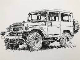 Mobil klasik2 sketsa gambar mobil balap2.1 1. Jeep Sketch Safari Sketsa Seni Mobil