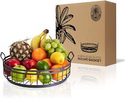 Check spelling or type a new query. Buy Farmhouse Decor Wire Basket Regal Trunk Co Home Decor Round Wire Basket Rustic French Country Style Decorative Serving Tray With Handles Ideal For Kitchen Decor Organization Or