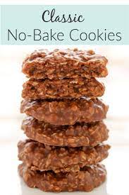 These Classic No Bake Cookies Only Require A Few Simple Ingredients And Are Incredibly Easy To Make Baking Recipes Cookies Easy No Bake Cookies Easy Desserts