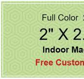 2x2.25 Customized Rectangle Shaped Magnets 20 Mil Square Corners
