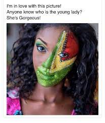 Via Fb Guyana Beauty Fashion Culture How Beautiful Is This She Rocks Guyana Guyanese Guyanesepride Carnival Makeup Caribbean Women Guyana Food