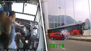 Bus Drives Off Bridge After Fight Between Driver And Passenger In China Youtube