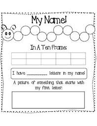 name free kindergarten names school worksheets teaching math