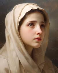 Vergine Maria Primo piano Cristiano Cattolico Ortodosso Icona Belle Arti  Chiesa religiosa ispirata Bibbia pittura devozionale poster devozione  preghiera