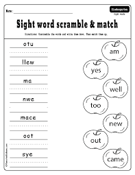 Who says learning can't be fun' using the word educational can be the quickest way to lose a child's interest. Sight Word Scramble Worksheets 99worksheets