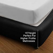 Bed skirt box spring cover. Box Spring Cover Queen Size Elastic Fabric Wrap Around 4 Sides Bed Skirt Sleek Alternative For Bed Skirts For Hotel Home Queen White Bedding Linen Home Urbytus Com