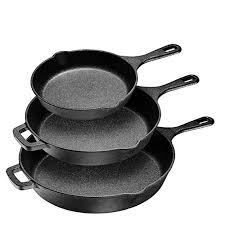 Amazon Com Pre Seasoned Cast Iron 3 Piece Skillet Bundle 12 10 8 Set Of 3 Cast Iron Frying Pa Cast Iron Frying Pan Cast Iron Frying Best Bread Machine