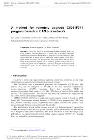 PDF) A method for remotely upgrade C8051F041 program based