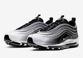 New Nike Air Max 97 Black And Gold The Nike Air Max 97 Plays Up Its Sleek Style With New Gradient Fade Detailing Nike Air Max Nike Air Max 97 Sneakers Nike Air Max
