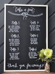 chalkboard wedding seating chart 23x35 chalkboard