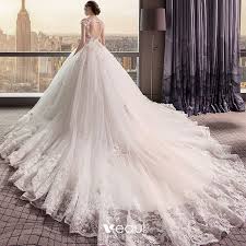 Limited time sale easy return. Chic Beautiful Ivory Wedding Dresses 2018 Ball Gown V Neck Cap Sleeves Heart Shaped Backless Appliques Lace Pearl Ruffle Royal Train