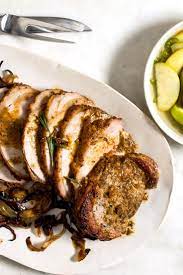 Cider Roasted Pork Loin With Pickled Apples And Chiles Recipe Recipe Pickled Apples Pork Loin Pork Roast
