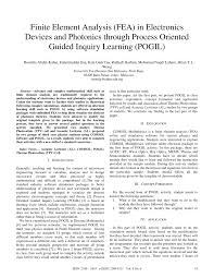 Biochemistry Basics Pogil Extension Questions Answer Key Pdf Finite Element Analysis Fea In Electronics Devices And Photonics Through Process Oriented Guided Inquiry Learning Pogil