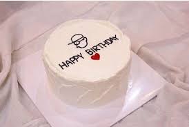 Korean Minimalist Birthday Cake For Boyfriend 