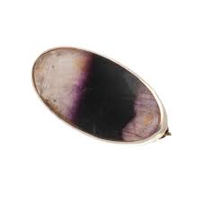 blue john brooch