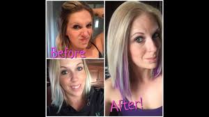 Brown hair with purple, grey, and blonde balayage 2. Diy At Home Blonde Purple Hair Youtube