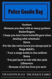Police Goodie Bags The Knight S Place Police Officer Gifts Gifts For Office Police Officer Appreciation