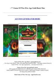 The thing that prompted me to review game of war fire age is because this game is included in the new & noteworthy category on the app store. Game Of War Fire Age Gold Hack Mac Access Generator Here