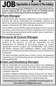 Finance managers assist companies with their financial responsibilities. Plant Manager Sales Manager Finance Manager Tiles Industry Pakistan 3 Positions Sukkur Zameen