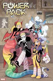 Power Pack 2 Dark Marvel Variant Cover By Gurihiru Marvel Comics Wallpaper Variant Covers Marvel Heroes