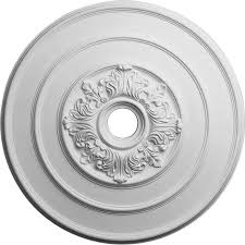 Ekena Millwork Traditional 26 In X 26 In Polyurethane Ceiling Medallion Cm26ta White In 2020 Ceiling Medallions Acanthus Ceiling