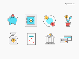 Vector Online Banking Application Icon Set Finance Vector Icon Set For Mobile And Desktop Application E Commer Icon Set Vector Application Icon Vector Online