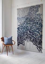 Murmuration Large Scale Textile Wall Hanging By Anna Gravelle Textile Wall Hangings Textile Wall Art Textiles Artwork