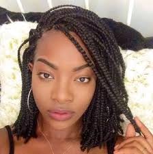 Three sections of hair are included in the french braid and they are braided together starting at the crown of the head and moving down towards the 23. 50 Short Hairstyles For Black Women Stayglam Bob Braids Hairstyles Short Box Braids Box Braids Styling