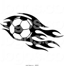 Black And White Flames Vector Royalty Free Clip Art Vector Logo Of A Black And White Soccer Ball Soccer Ball Soccer Soccer Pro