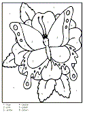 The little butterfly and the flowers. Butterfly Coloring Pages