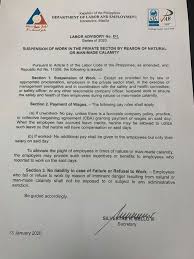 Dole Reminds Private Sector To Suspend Work During Calamity The Summit Express
