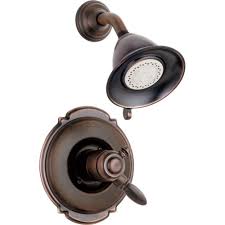 Delta Victorian 1 Handle Shower Only Faucet Trim Kit In Venetian Bronze Valve Not Included T17255 Rb Delta Faucets Faucet Tub Shower Faucets