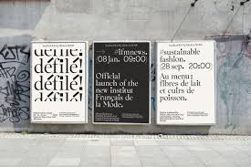 Ecole De La Chambre Syndicale De La Couture Parisienne París Institut Francais De La Mode Base Design Signage Elegant Serif Fonts Typography