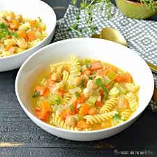Chickpea Noodle Soup From Homestyle Vegan Celery Thyme Vegetable Broth Chickpeas Plant Based Recipes Dinner Healthy Plant Based Recipes Vegan Soup Recipes