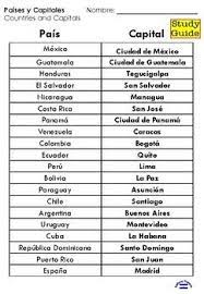 Los Paises Y Capitales Guia De Estudio 3rd Grade Creative Hobbies Flashcards Spanish Class