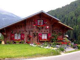 Grimentz Just Across The Rhone Valley Form Leukerbad You Can T Get Any More Swiss Than This Swiss Chalet Swiss House Cabins And Cottages