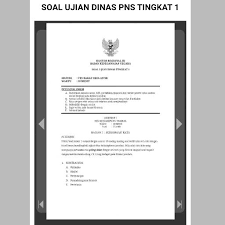 Soal Ujian Dinas Pns Tingkat 1 For Android Apk Download