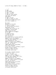 Lasciamoci ti amo io lo ti amo e chiedo perdono ricordi chi sono apri la porta a un guerriero di carta igienica. Umberto Tozzi Ti Amo Txt