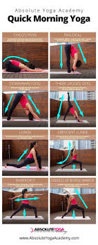 Quick Morning Yoga Sequence Educational Infographic Quick Morning Yoga Morning Yoga Sequences Yoga Sequence For Beginners