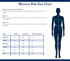 Womens Polo Shirt Size Chart Arts Arts