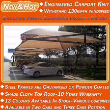 Hot Item 10 Years Warranty Shade Cloth Roof 13 Colour Available Carport
